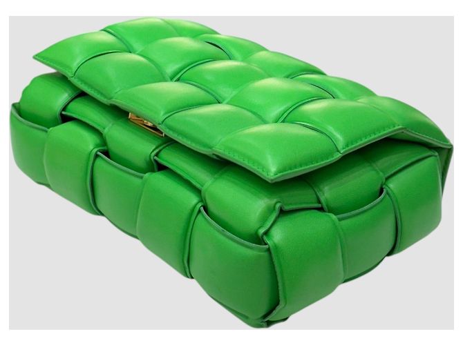 Bottega Veneta Bolsa Cassette de couro acolchoado Racing Green Verde - vista 4
