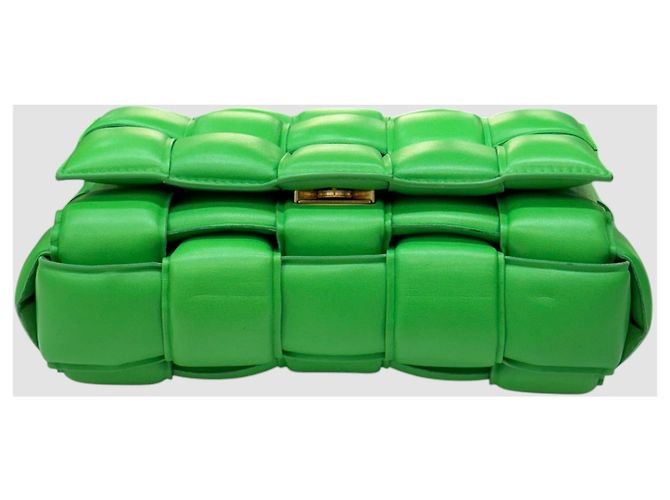 Bottega Veneta Bolsa Cassette de couro acolchoado Racing Green Verde - vista 8
