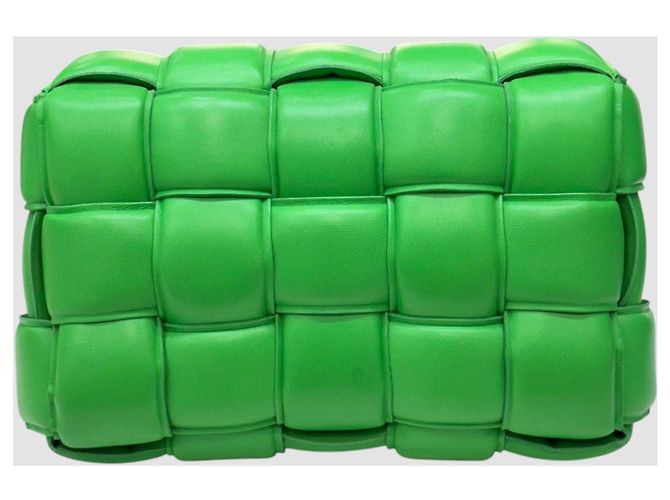 Bottega Veneta Bolsa Cassette de couro acolchoado Racing Green Verde - vista 9