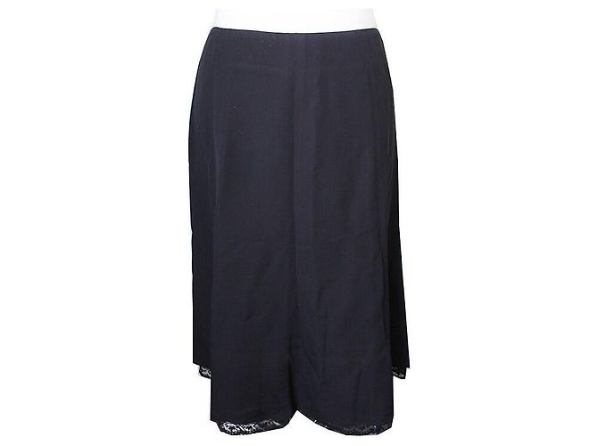 Falda de encaje negro en mezcla de seda Armani Collezioni - vista 2