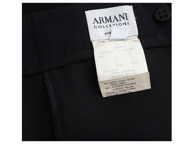 Falda de encaje negro en mezcla de seda Armani Collezioni - vista 3