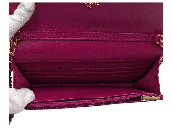 Wallet On Chain Chanel Borsa a Spalla e Borsa a Tracolla Heart Gold CC Chain Rosa - vista 6