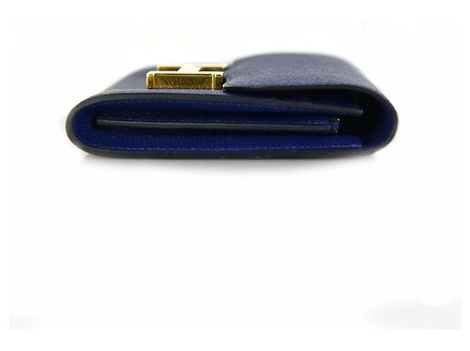 Hermès Portafoglio Constance Blu - vista 2