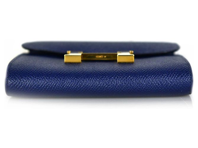 Hermès Portafoglio Constance Blu - vista 4