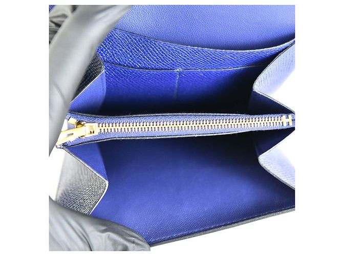 Hermès Portafoglio Constance Blu - vista 5