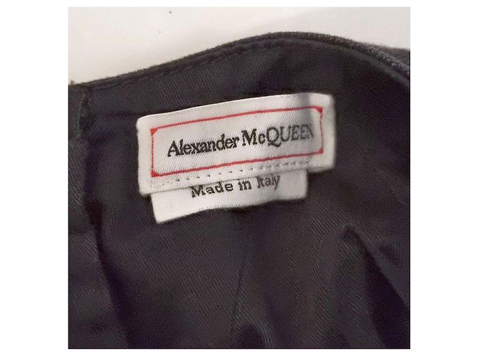 Alexander Mcqueen Asymmetrisches Denim-Midikleid Schwarz - Ansicht 6