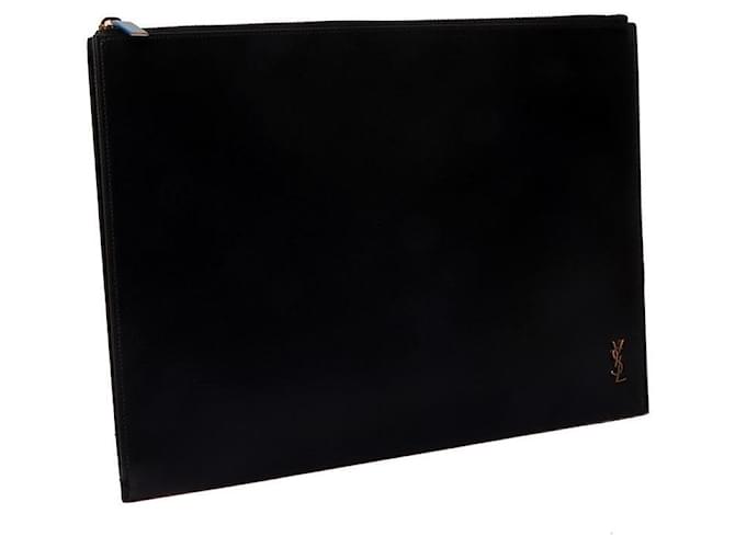 Saint Laurent Clutch Documenti Nero - vista 3