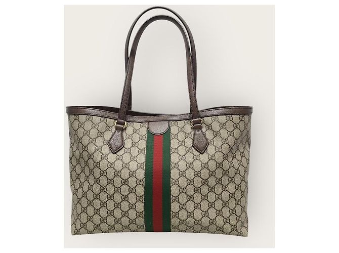 Gucci GG Supreme Ophidia Web Shopper Tote Bag Medium - view 5