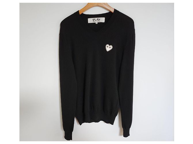 Comme Des Garcons Black White Emblem Men's Knit - view 6