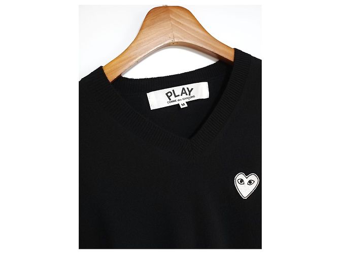 Comme Des Garcons Black White Emblem Men's Knit - view 7