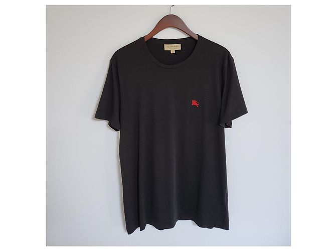 Burberry T-shirt a maniche corte da uomo con ricamo Black Knight Nero - vista 2