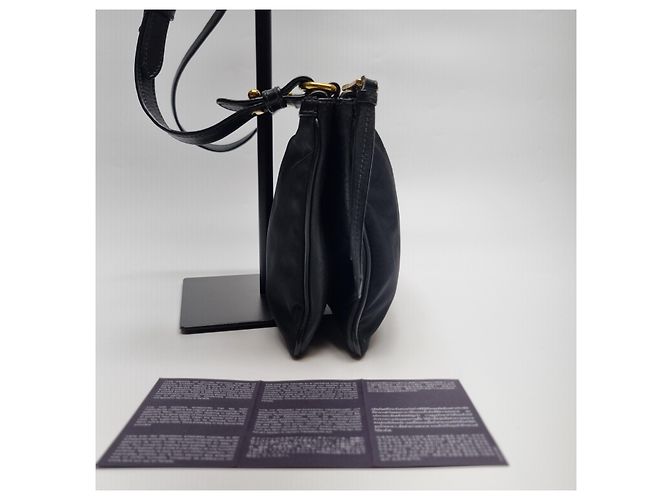 Double Prada Borsa a tracolla in nylon con doppia cerniera (Nuovo modello) Nero - vista 6
