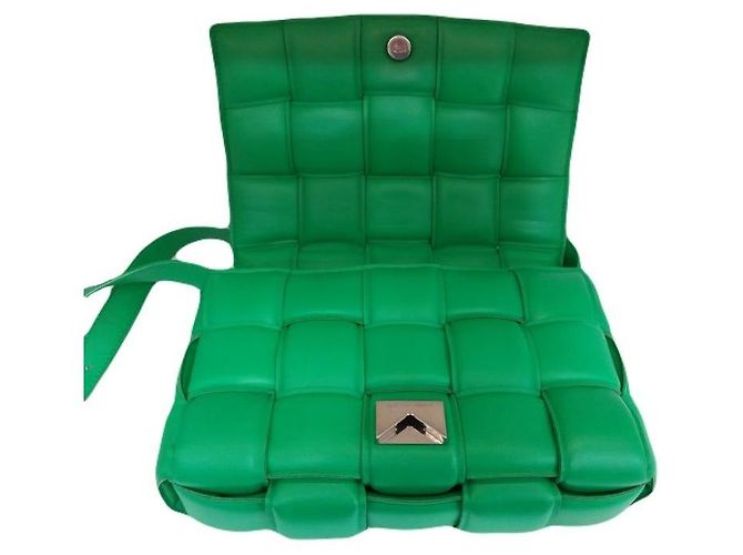 Bottega Veneta Bolsa de ombro e transversal Cassette em pele de cordeiro acolchoada Intrecciato Parakeet Verde - vista 5