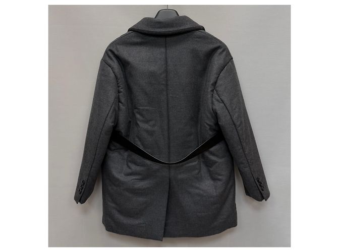 Prada Belted Cashmere Single Padding Jacket Black - view 5