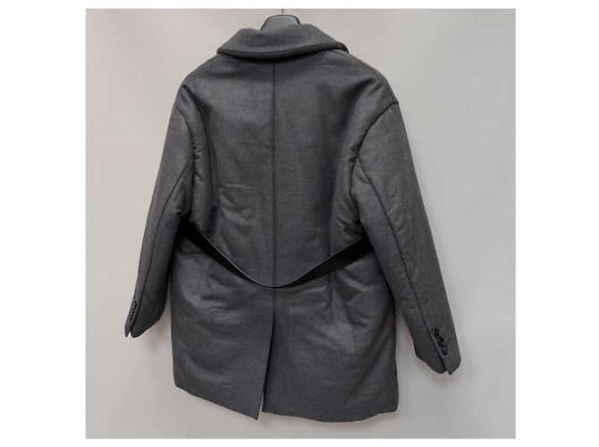 Prada Belted Cashmere Single Padding Jacket Black - view 6