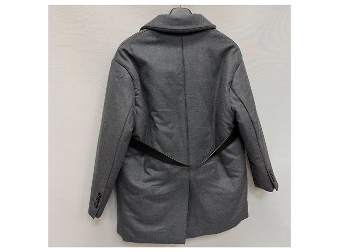 Prada Belted Cashmere Single Padding Jacket Black - view 7