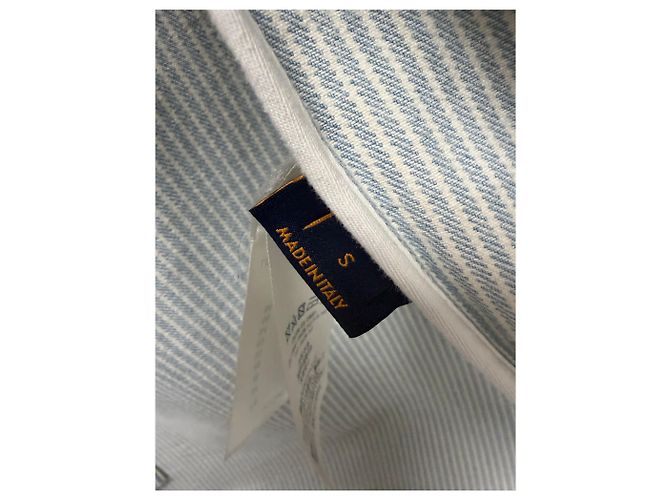 Louis Vuitton Giacca camicia in denim acquerello Multicolore - vista 8