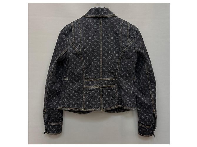 Louis Vuitton Giacca in denim con zip Nero - vista 5
