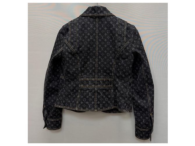 Louis Vuitton Giacca in denim con zip Nero - vista 6