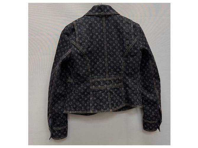 Louis Vuitton Giacca in denim con zip Nero - vista 7