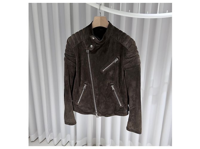 Tom Ford Giacca Bomber Rider in scamosciato marrone - vista 2