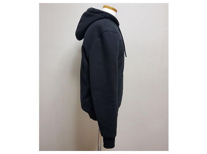 Balenciaga Kapuzenpullover mit Wave Logo Stickerei Neues Modell Schwarz - Ansicht 5