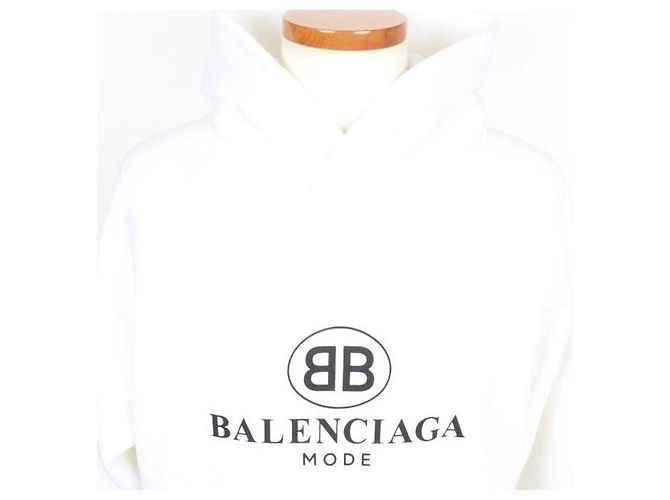 Balenciaga Moletom com capuz de fleece Branco - vista 5