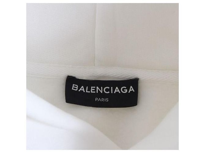 Balenciaga Moletom com capuz de fleece Branco - vista 6