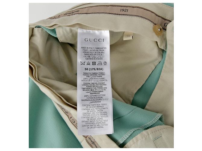 Gucci Mint Fine Wool Pants Size Green - view 9