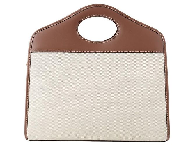 Burberry Borsa a tracolla in tela con taschino Marrone - vista 3