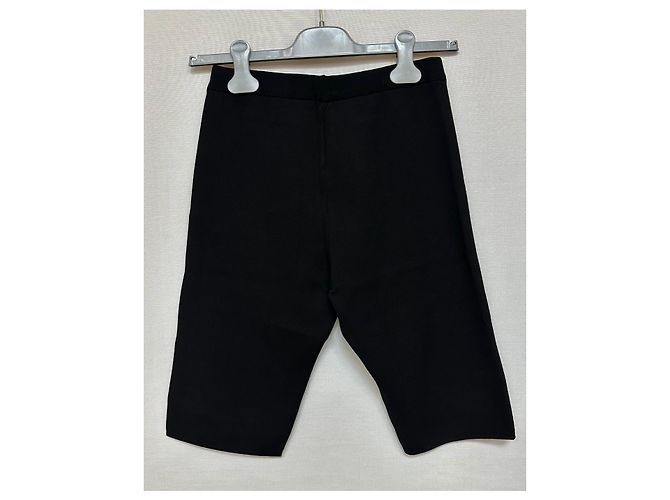 Prada Strick-Biker-Hose mit Dreieckslogo Silber - Ansicht 2
