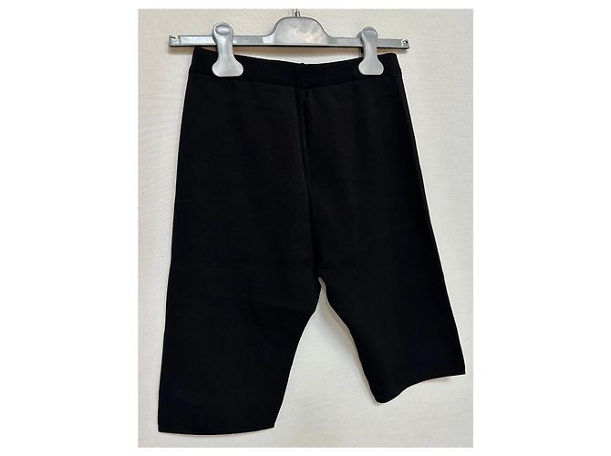 Prada Strick-Biker-Hose mit Dreieckslogo Silber - Ansicht 6