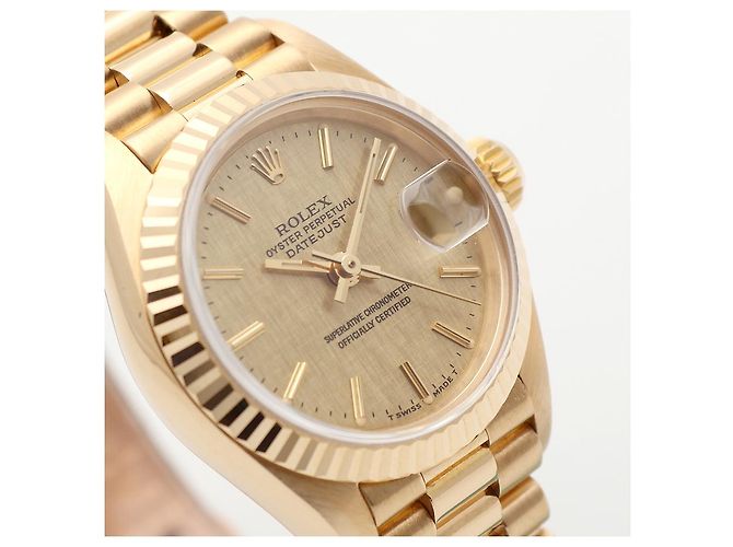 Rolex Reloj Datejust de oro para mujer con índice de oro Dorado - vista 10