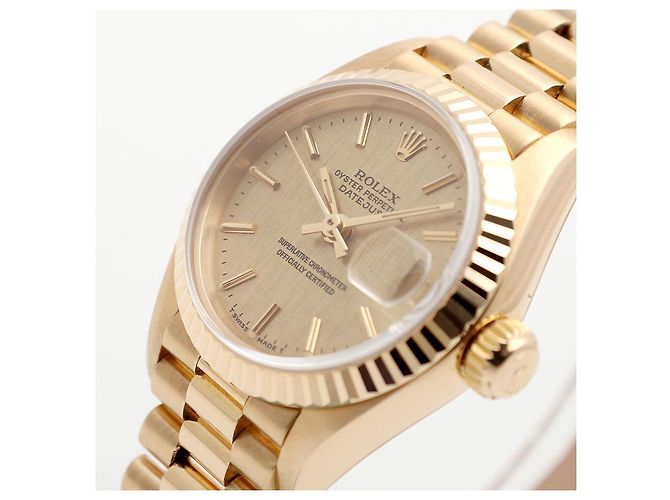 Rolex Reloj Datejust de oro para mujer con índice de oro Dorado - vista 9