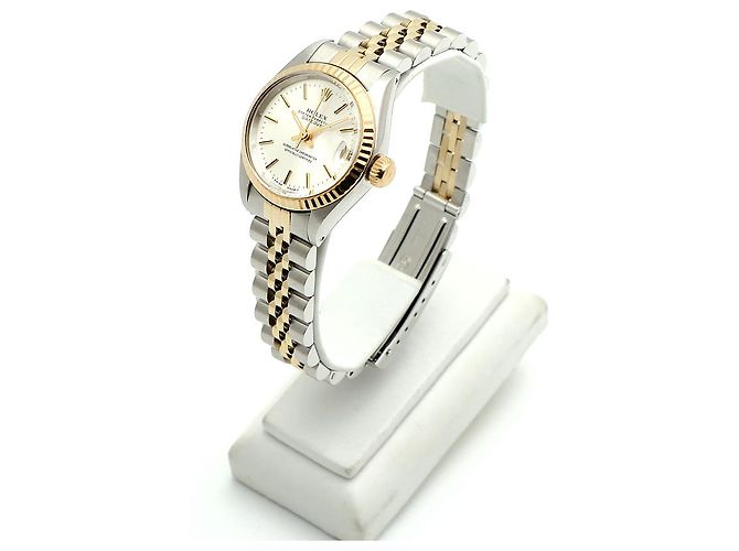 Rolex Orologio Datejust da donna combinato Vintage Argento - vista 4