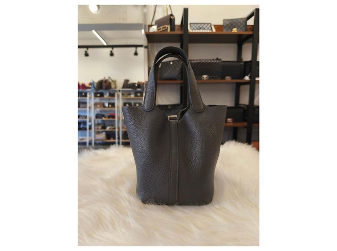 Hermès Picotin Gray Castaño - vista 2