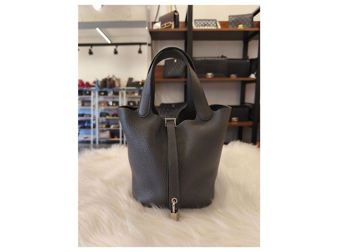 Hermès Picotin Gray Castaño - vista 4