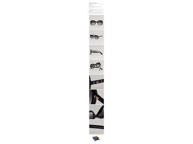 Gucci Gafas de sol de lujo en acetato negro oversize moda unisex Multicolor - vista 4