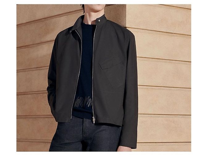 Hermès Boxy Fit Jackenshirt für Herren Braun - Ansicht 12