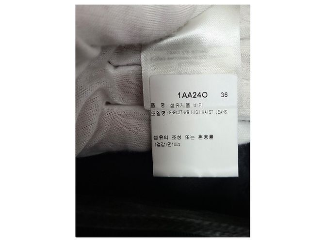 Louis Vuitton Vaqueros de denim para mujer en tejido Damier negro - vista 5