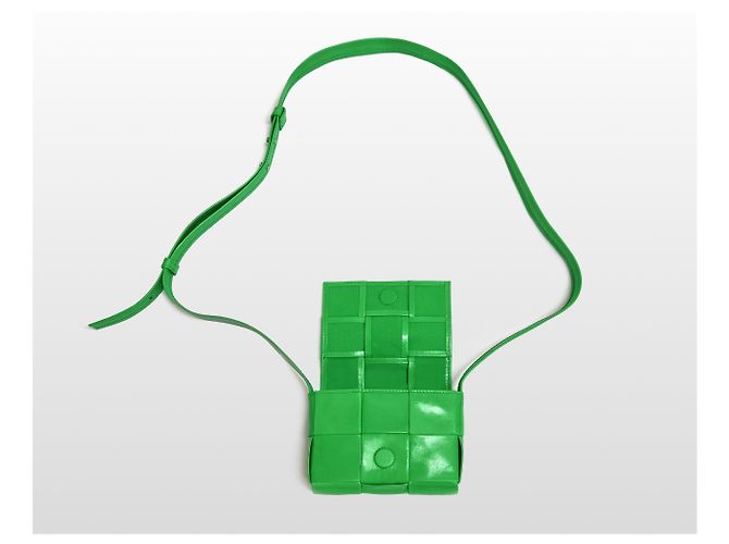 Bottega Veneta Borsa a tracolla Intrecciato Candy Cassette Verde - vista 4