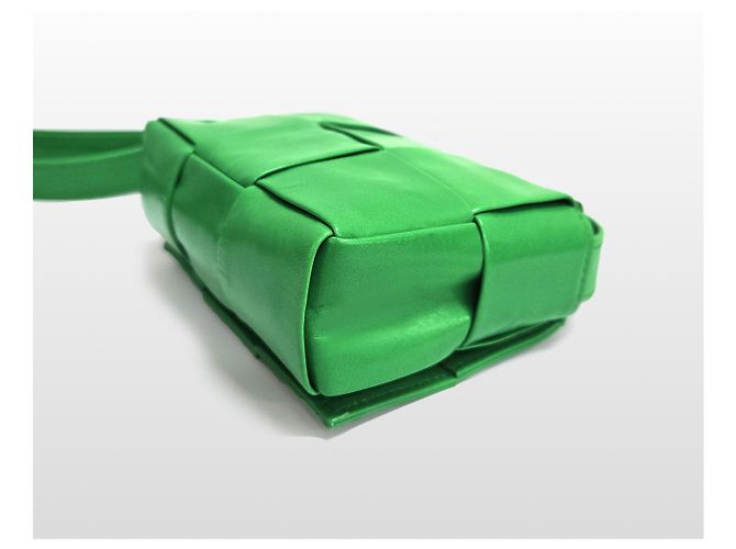 Bottega Veneta Borsa a tracolla Intrecciato Candy Cassette Verde - vista 5