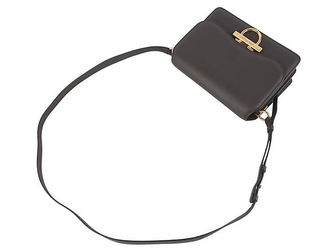 Salvatore Ferragamo Borsa a tracolla Joann con chiusura Gancini dorata Marrone - vista 4