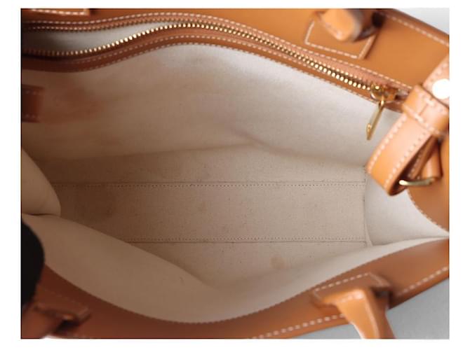Céline Cabas Verticale in Tela Small Marrone - vista 7