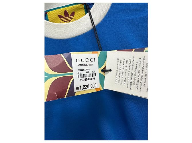 Vestido de jersey de algodón Gucci Adidas Azul - vista 7