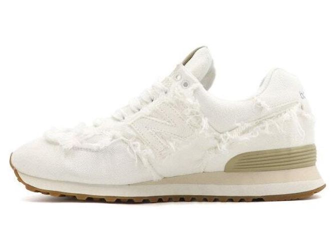 Miu Miu Sneakers New Balance Denim White Unisex Bianco - vista 4