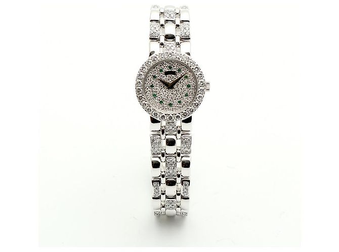 Piaget Weißgold Original Diamant Full Pavé Kleine Damen Armbanduhr - Ansicht 17