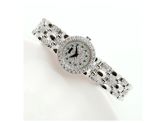 Piaget Weißgold Original Diamant Full Pavé Kleine Damen Armbanduhr - Ansicht 19