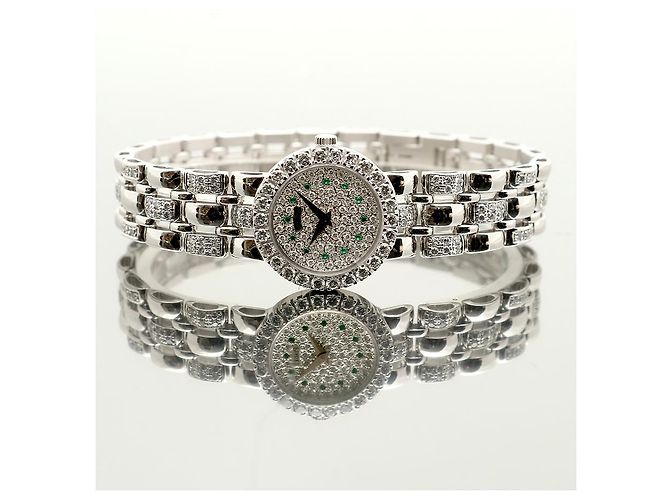Piaget Weißgold Original Diamant Full Pavé Kleine Damen Armbanduhr - Ansicht 21