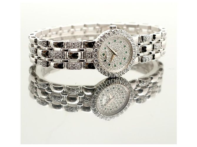 Piaget Weißgold Original Diamant Full Pavé Kleine Damen Armbanduhr - Ansicht 22